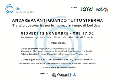 Andare avanti quando tutto si ferma - Warrant