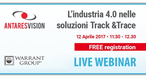 FREE WEBINAR: Industria 4.0 nelle soluzioni Track&Trace. Dall'esperienza farmaceutica, una risposta per tutti - Warrant FREE WEBINAR: Industria 4.0 nelle soluzioni Track&Trace. Dall'esperienza farmaceutica, una risposta per tutti - Warrant