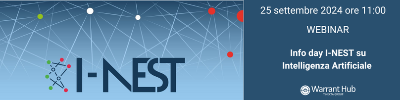 Info day I-NEST sull'Intelligenza Artificiale - Warrant Info day I-NEST sull'Intelligenza Artificiale - Warrant
